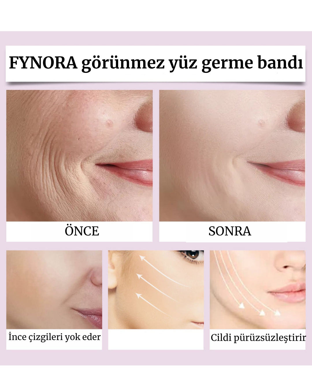 Görünmez Yüz Germe Bandı (40 Adet)