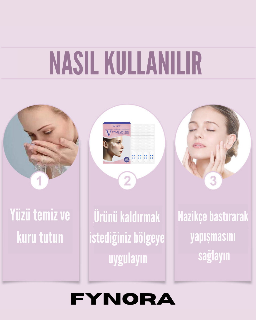 Görünmez Yüz Germe Bandı (40 Adet)