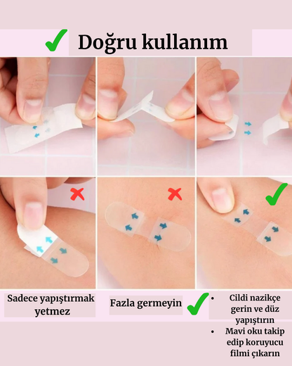 Görünmez Yüz Germe Bandı (40 Adet)